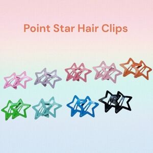 Point Star Hair Clips
